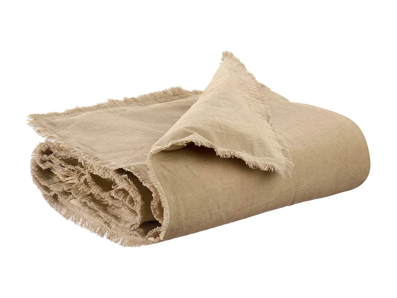 Einfarbige Bettdecke Laly Kieselsteingrau 85 x 200 cm