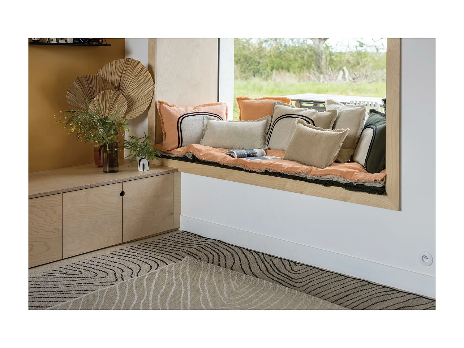 Einfarbige Bettdecke Laly Gewürz 85 x 200 cm