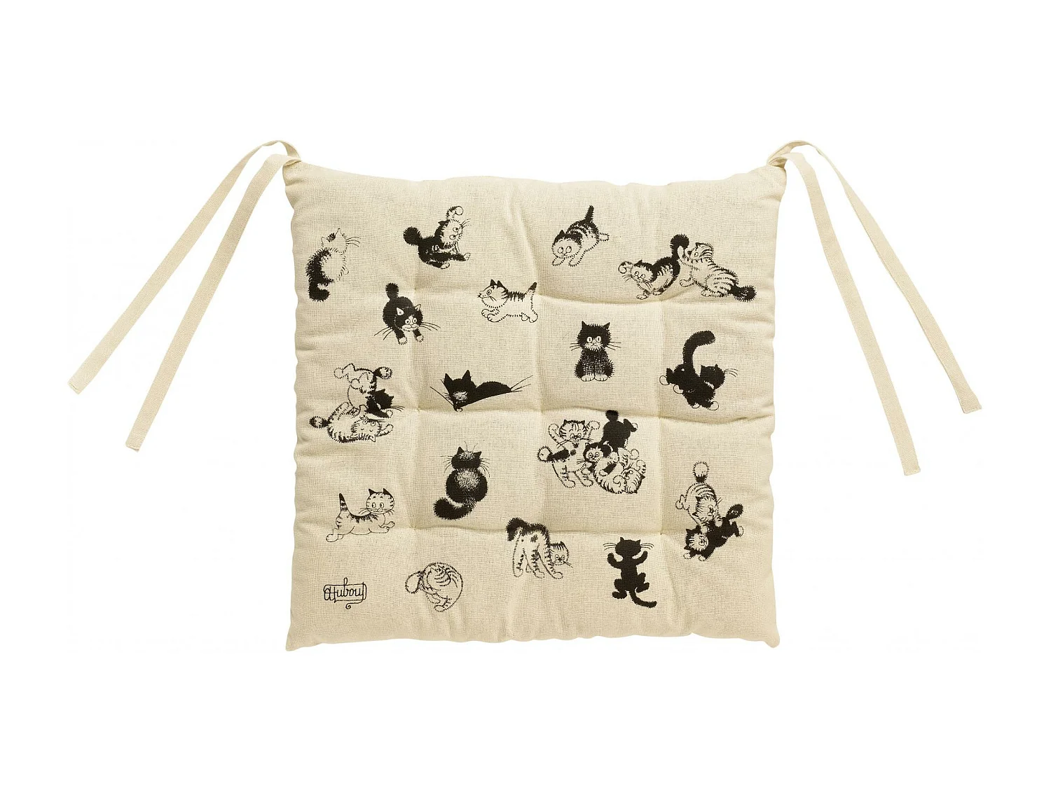 Galette de chaise 9 points Dubout beige 40 x 40 x 3 cm Winkler