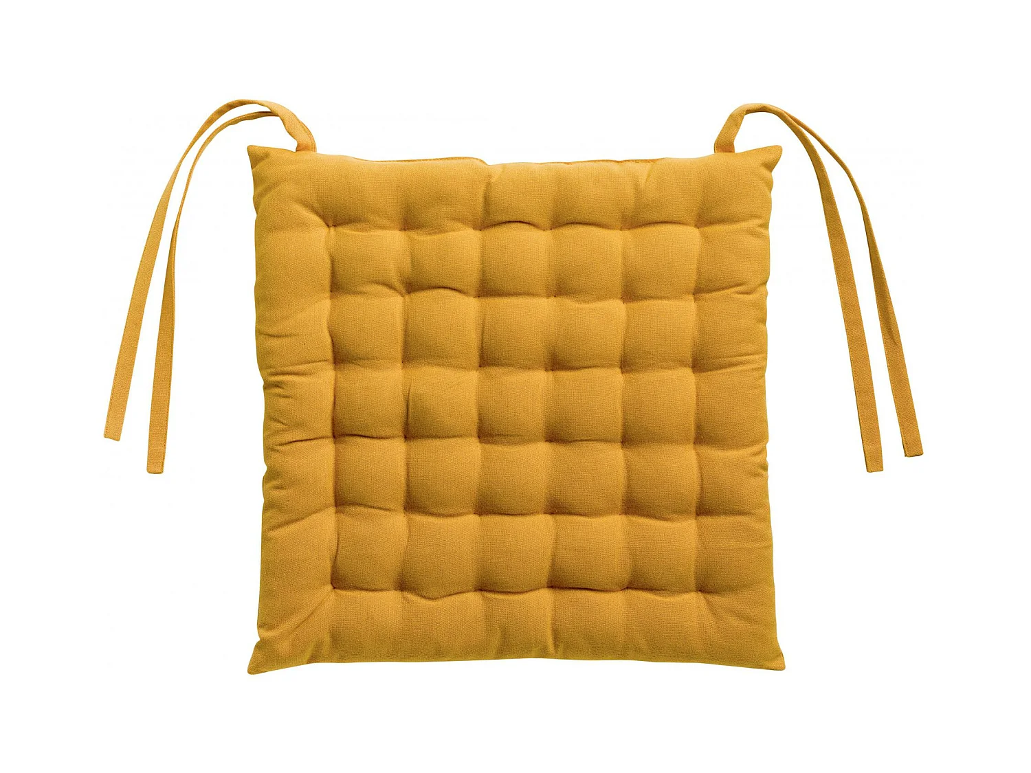 Galette de chaise 36 points Zea recyclée tournesol 38 x 38 x 3 cm Winkler