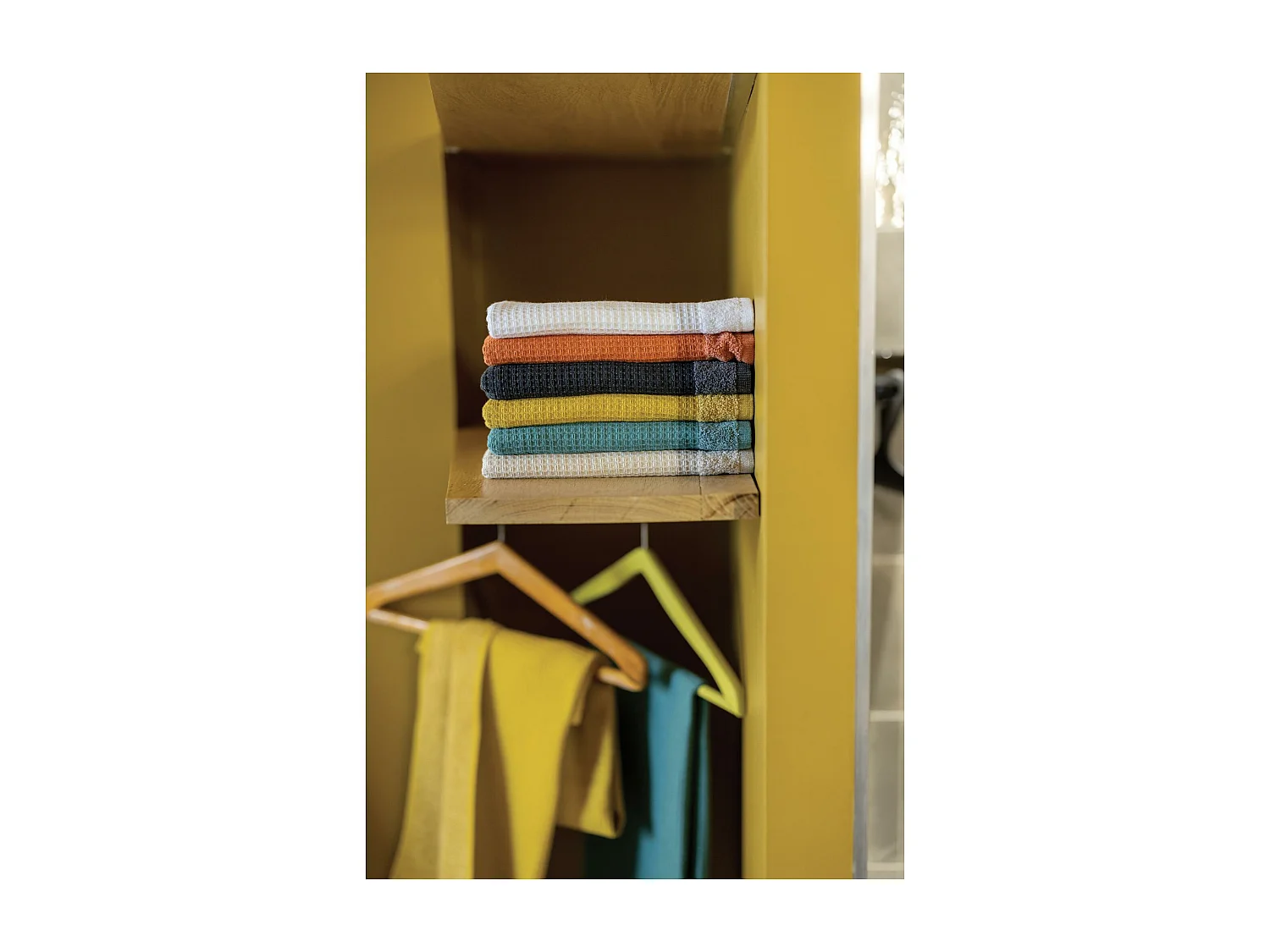 Serviette de toilette recyclée Abby marmelade 50 x 100 cm Vivaraise