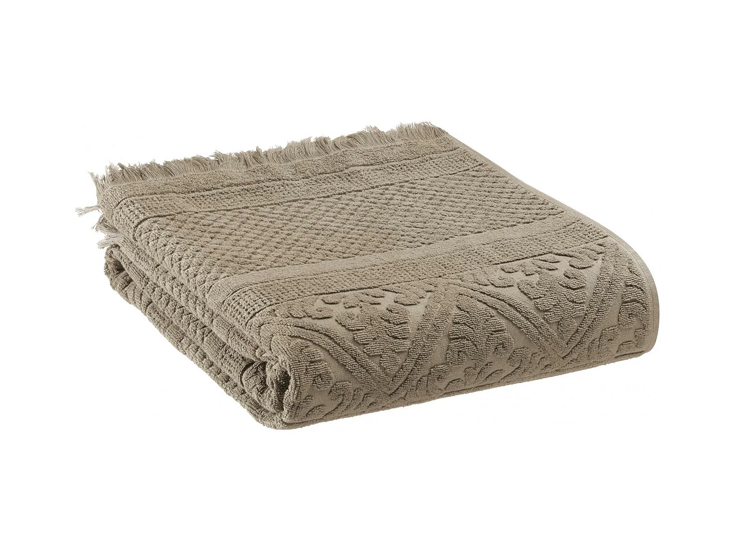 Serviette de toilette uni Zoe chamois 50 x 100 cm Vivaraise