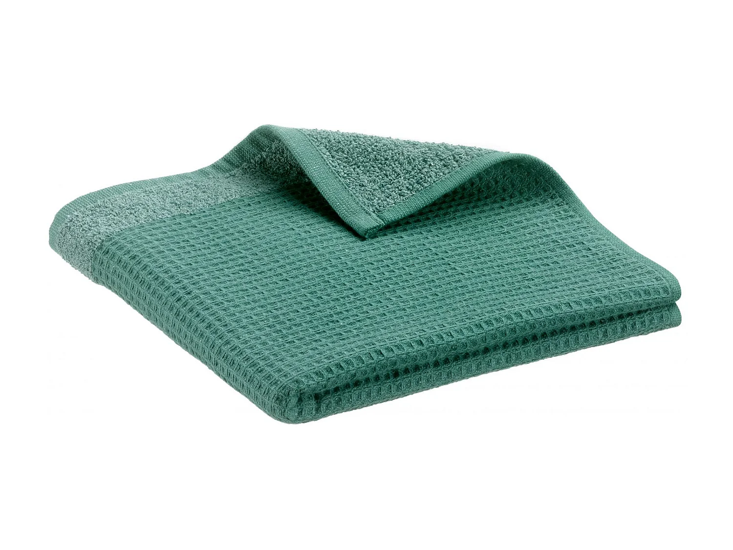 Gerecycleerde handdoek Abby Smaragd 50 x 100 cm