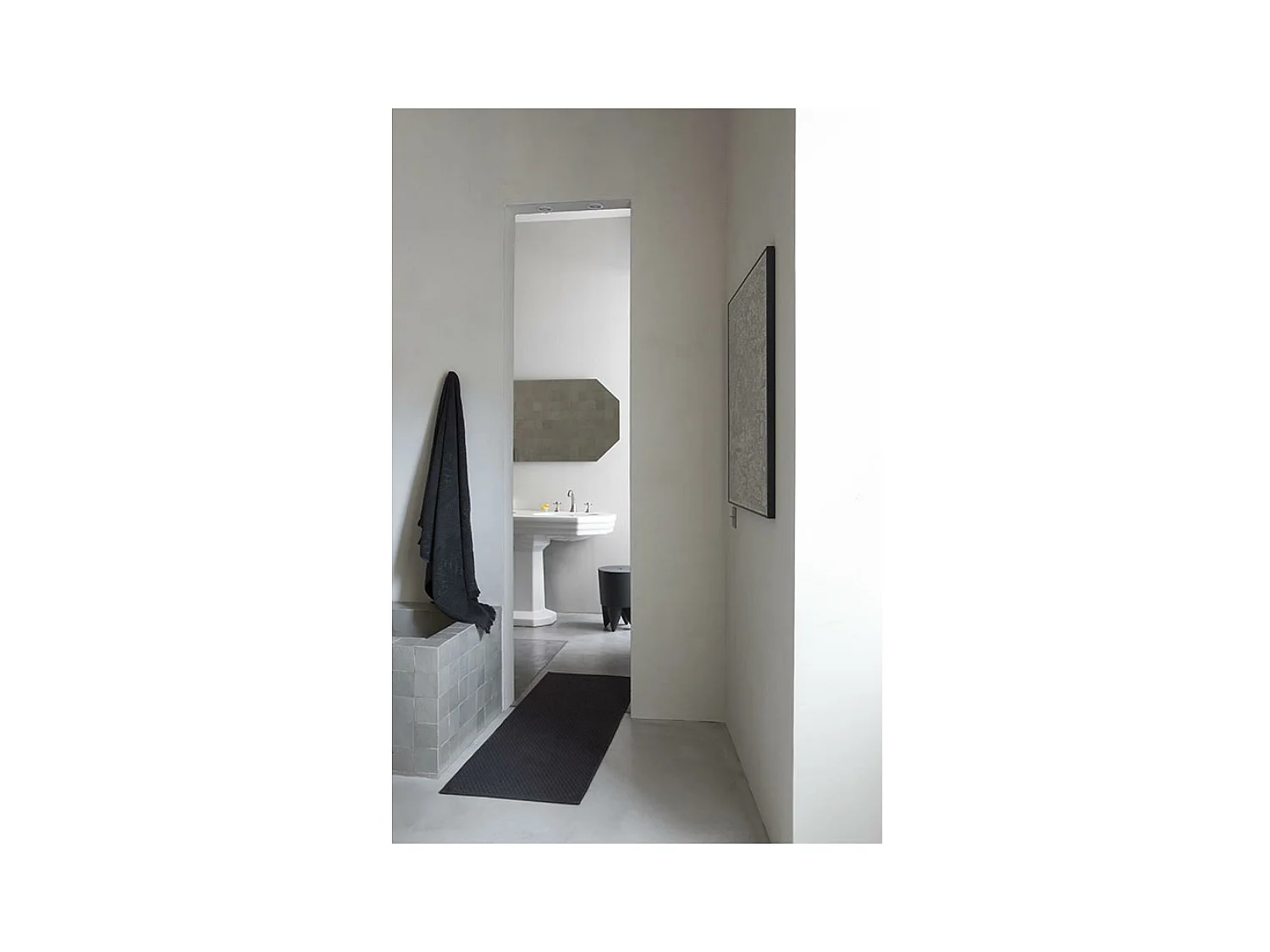 Serviette de Toilette Zoé carbone 50 x 100 cm Vivaraise