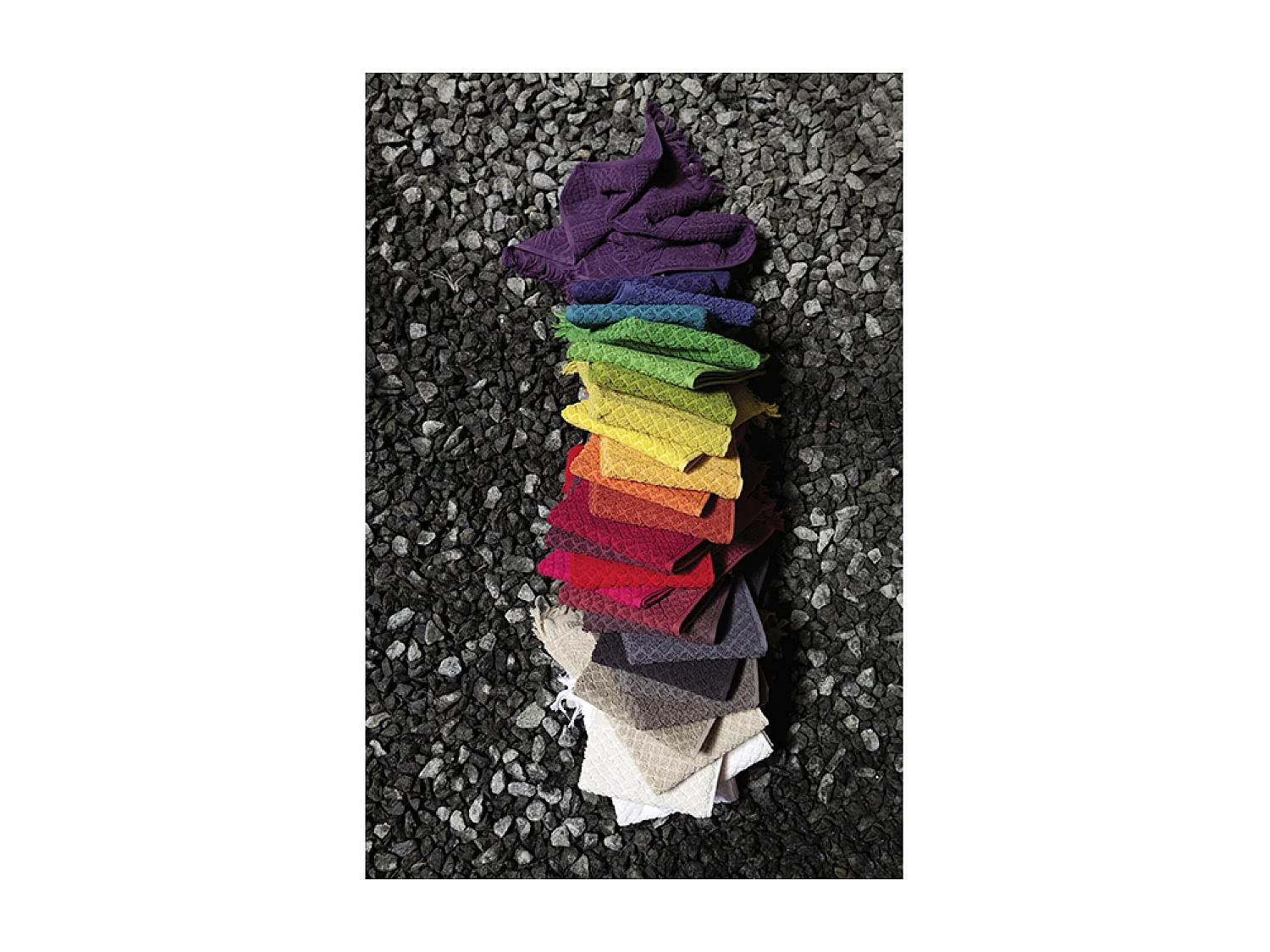 Serviette de Toilette Zoé craie 50 x 100 cm Vivaraise