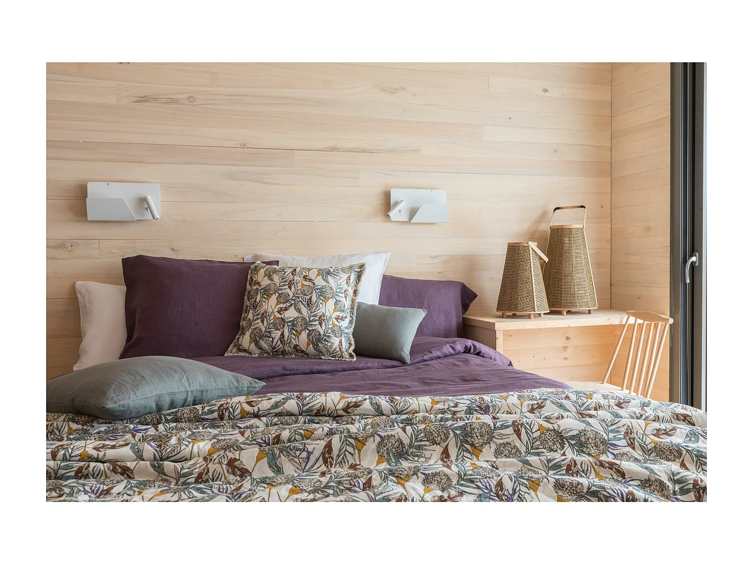 Taie d'oreiller stonewashed Zeff raisin 65 x 65 cm Vivaraise