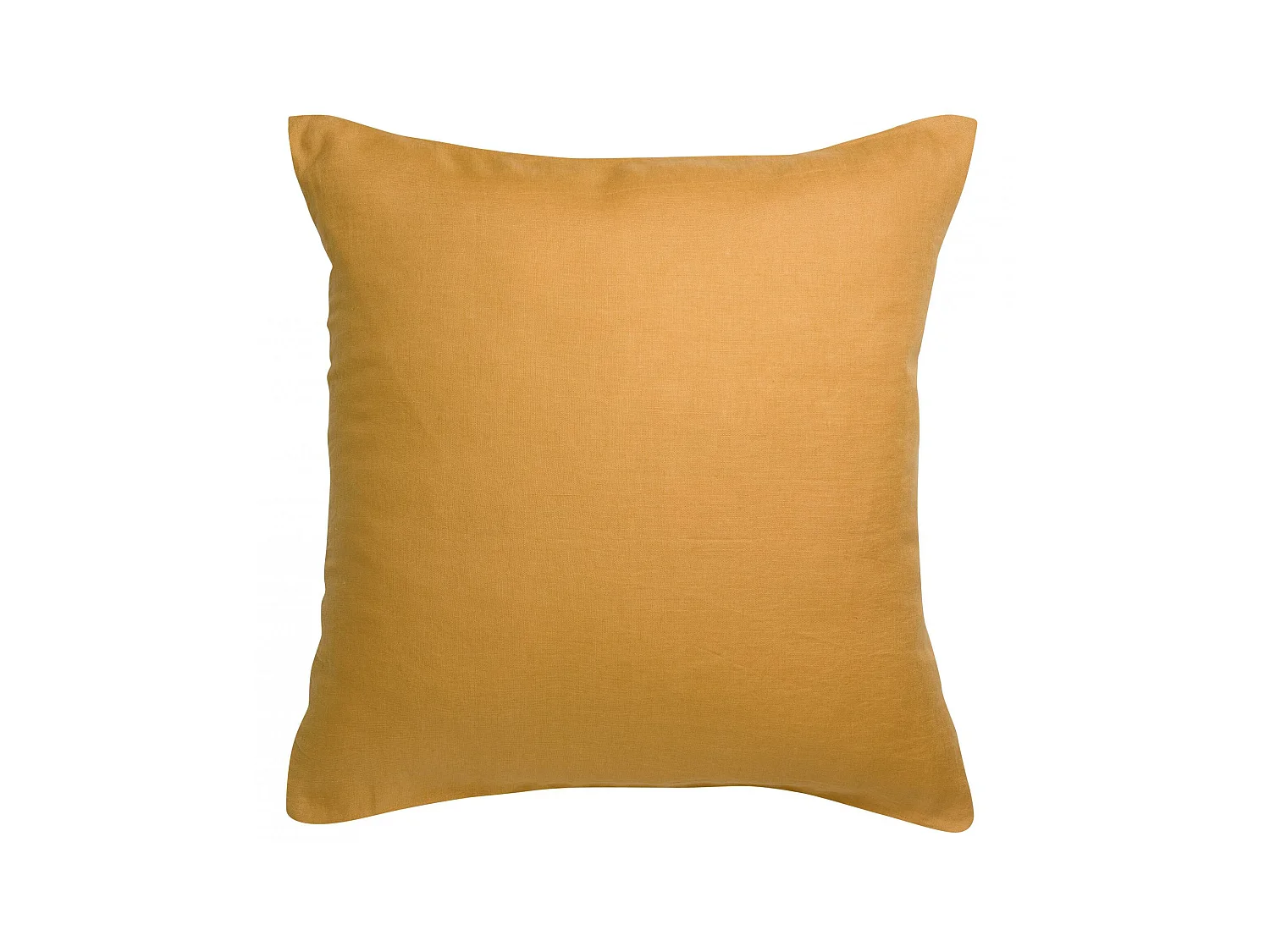 Taie d'oreiller stonewashed Zeff ocre 65 x 65 cm Vivaraise
