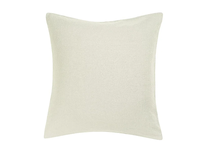 Taie d'oreiller Stonewashed Zeff craie 65 x 65 cm Vivaraise