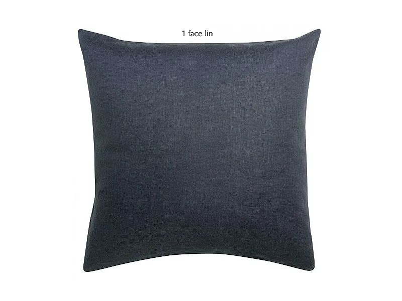 Taie d'oreiller Linco marine 65 x 65 cm Vivaraise