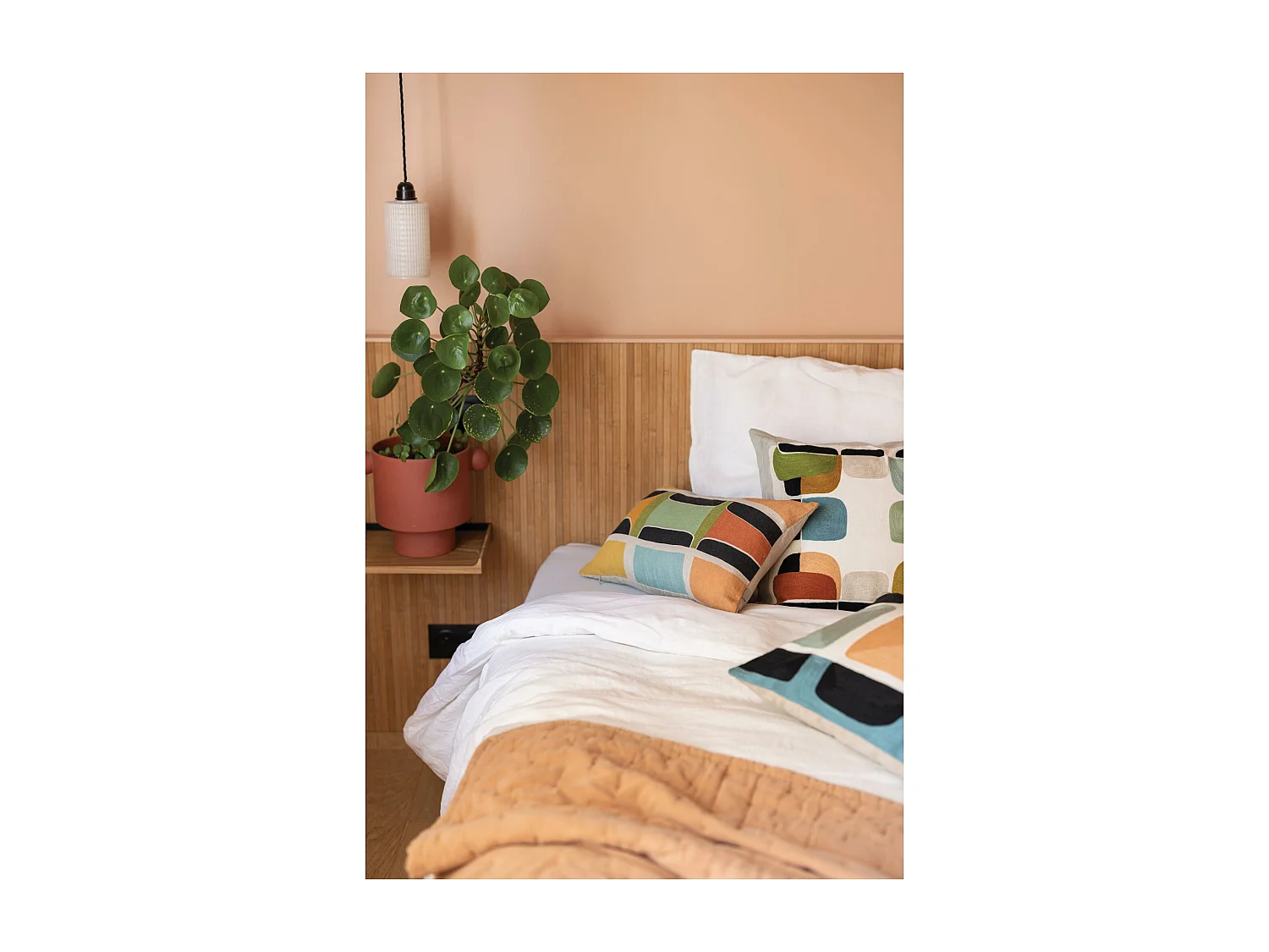 Taie d'oreiller Kala blanc 50 x 75 cm Vivaraise