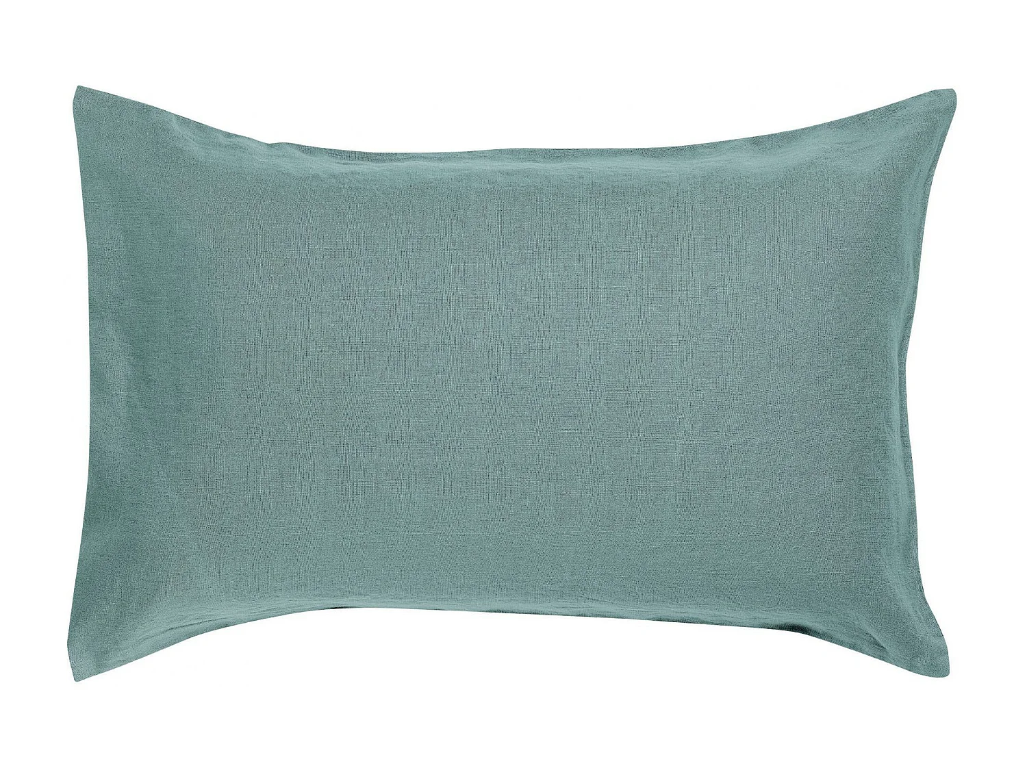 Taie d'oreiller Stonewashed Zeff vert de gris 50 x 75 cm Vivaraise