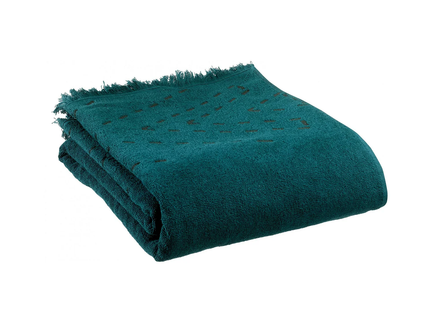 Drap de bain Julia petrole 90 x 150 cm Vivaraise