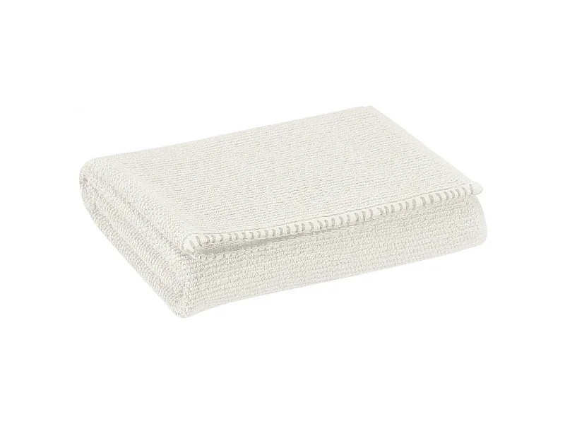 Drap de douche Bora neige 70 x 130 cm Vivaraise