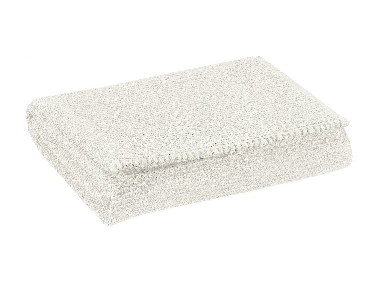 Drap de douche Bora neige 70 x 130 cm Vivaraise