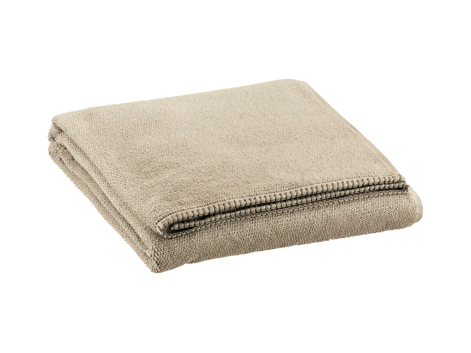 Drap de douche Bora galet 70 x 130 cm Vivaraise