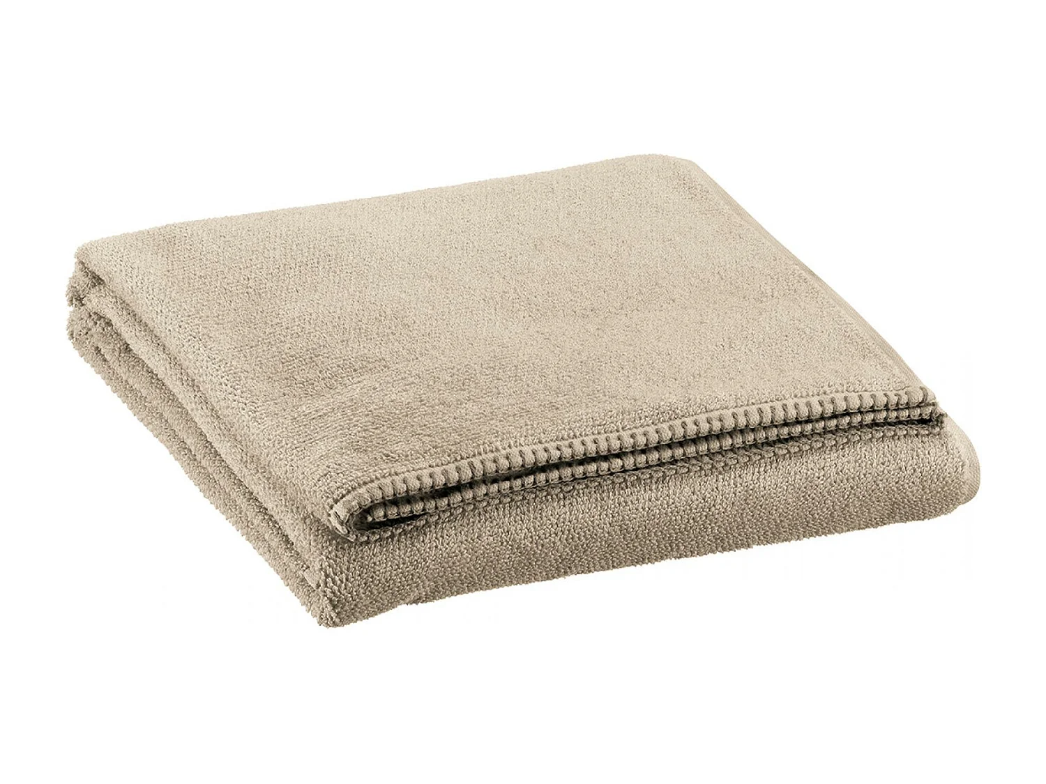 Drap de douche Bora galet 70 x 130 cm Vivaraise