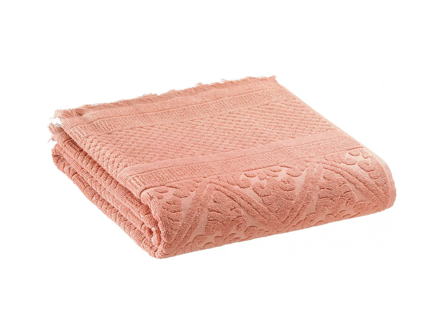 Drap de douche uni Zoe argile 70 x 140 cm Vivaraise