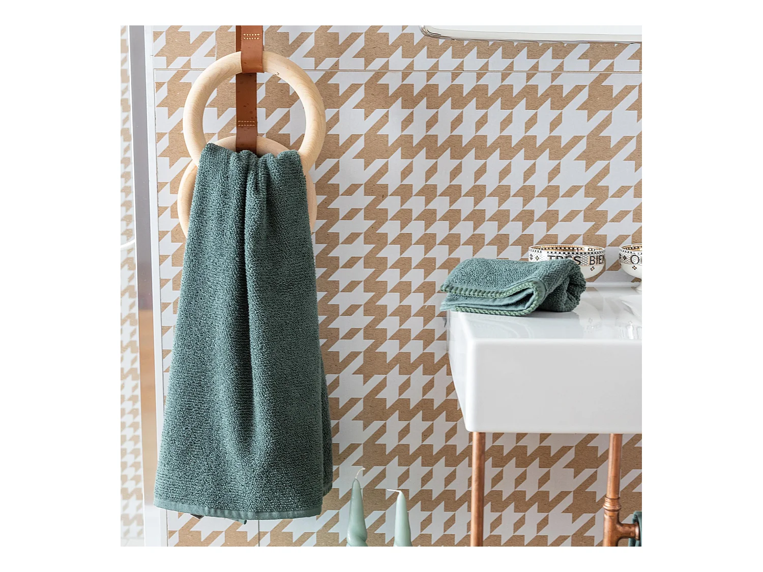 Duschtuch Bora Farn 70 x 130 cm