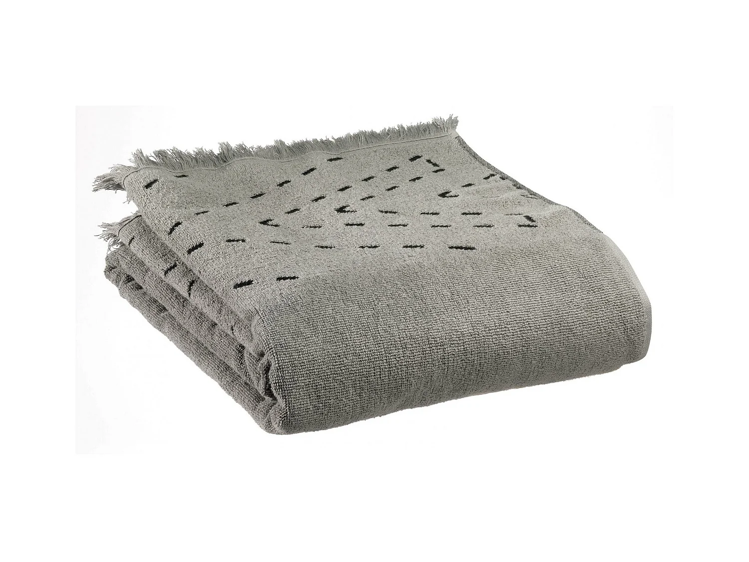 Drap de bain Julia gris 90 x 150 cm Vivaraise