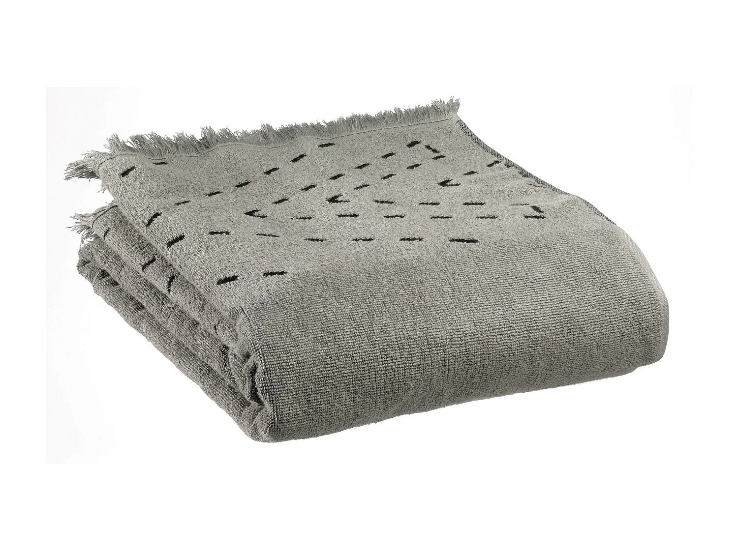 Drap de bain Julia gris 90 x 150 cm Vivaraise