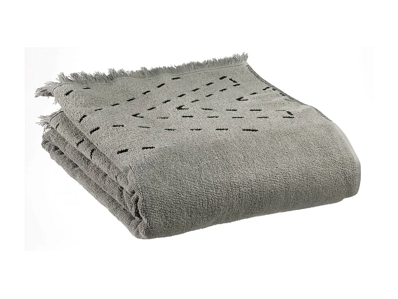 Drap de bain Julia gris 90 x 150 cm Vivaraise