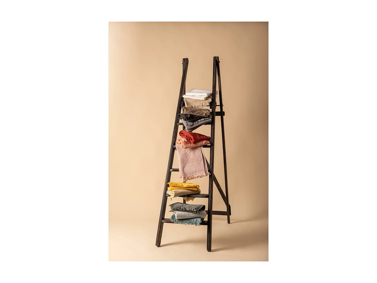 Drap de bain uni Zoe mimosa 100 x 180 cm Vivaraise