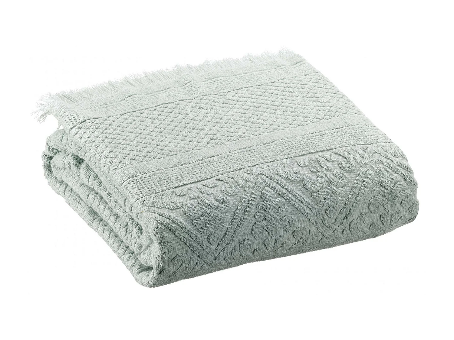 Drap de bain uni Zoé jade 100 x 180 cm Vivaraise