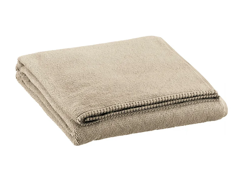 Drap de bain Bora galet 90 x 150 cm Vivaraise