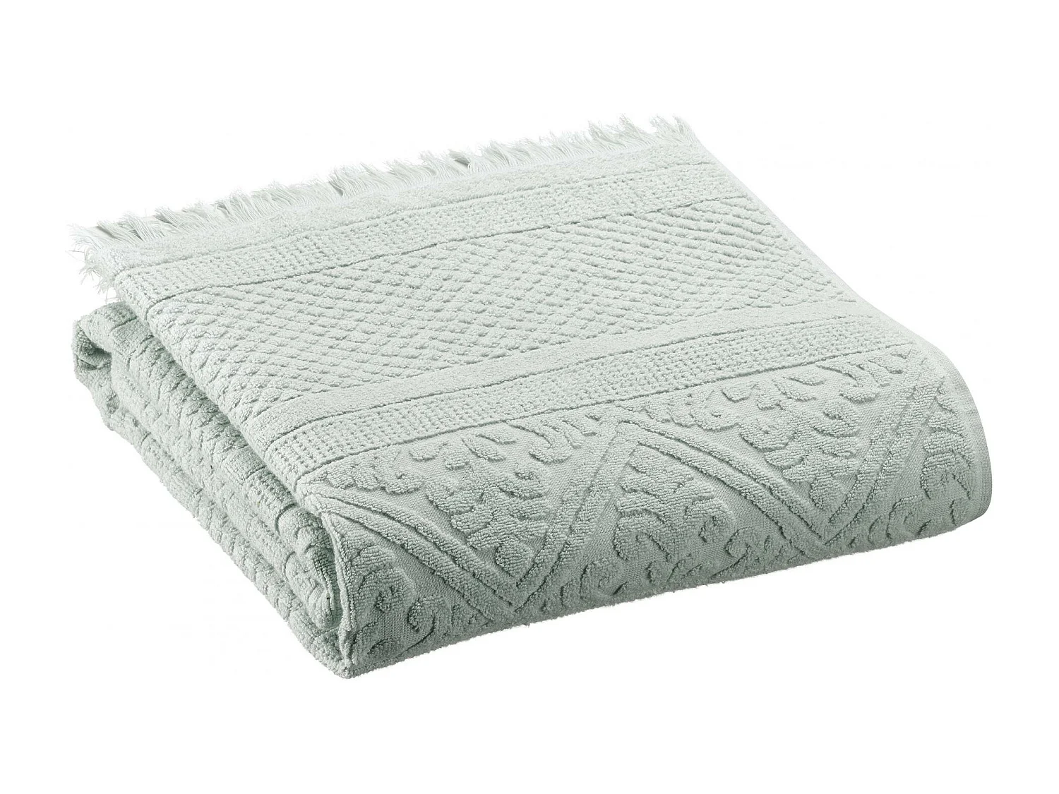 Drap de douche uni Zoé jade 70 x 140 cm Vivaraise