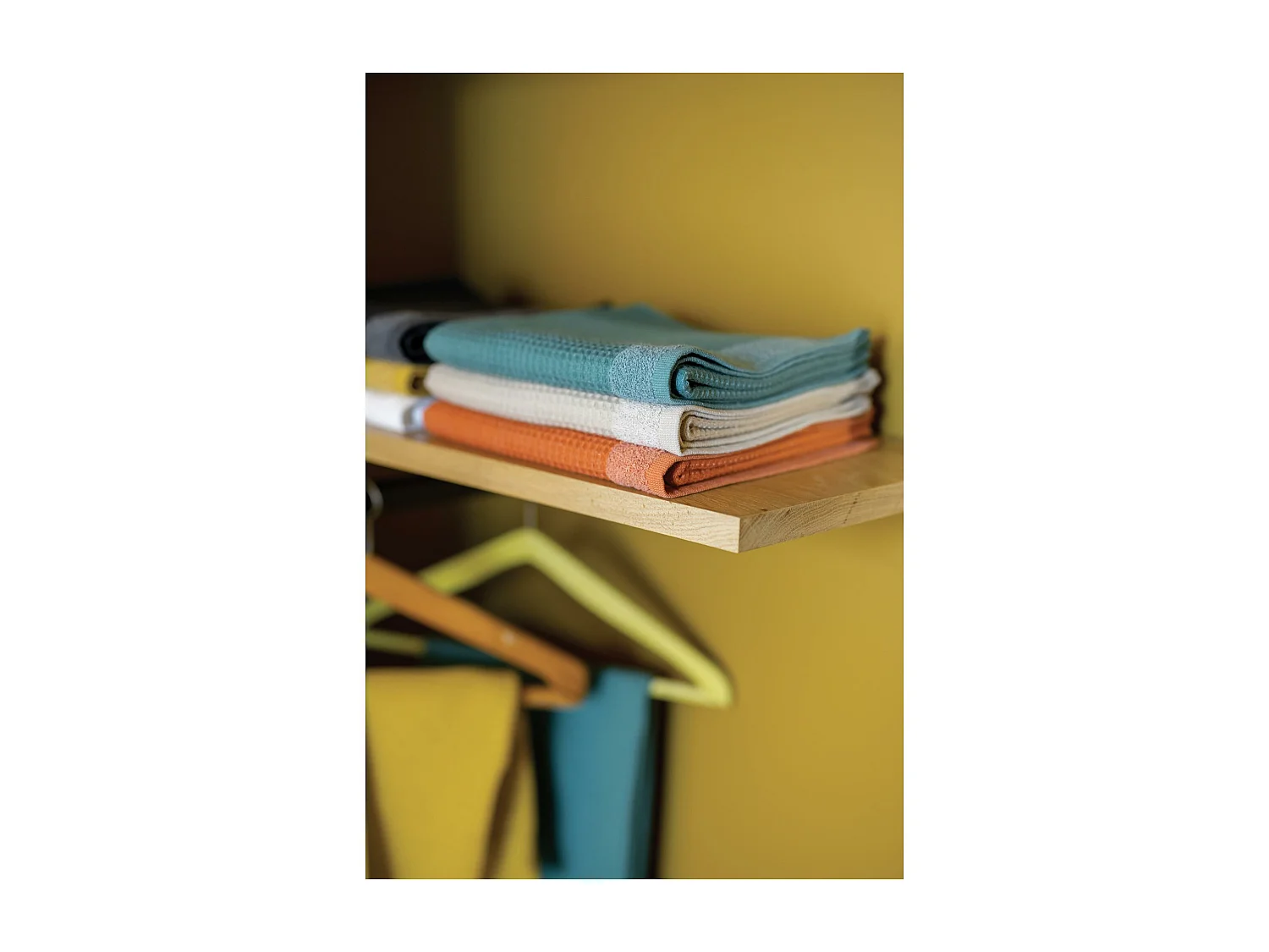 Drap de bain recyclé Abby marmelade 90 x 150 cm Vivaraise