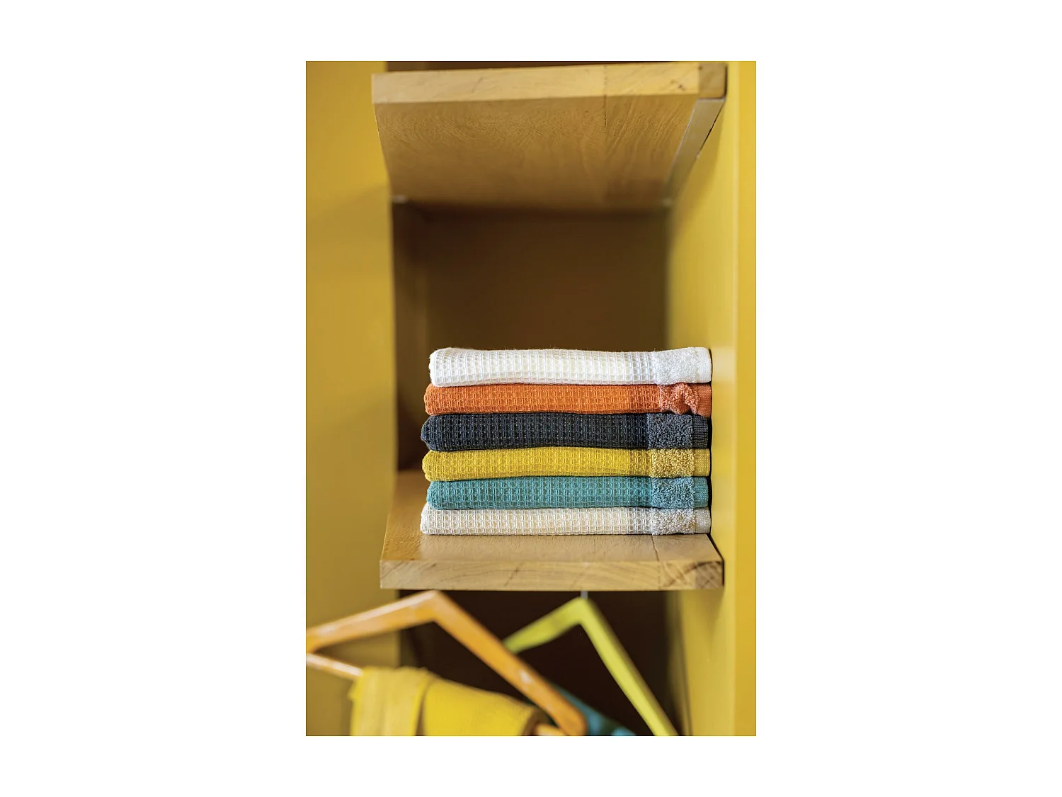 Drap de bain recyclé Abby tonnerre 90 x 150 cm Vivaraise