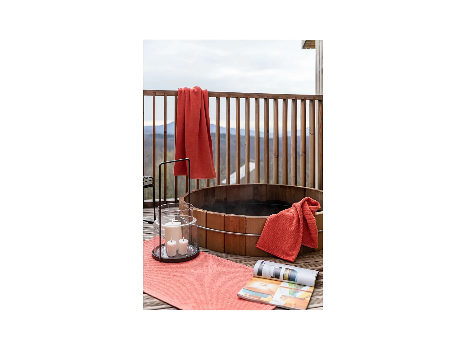 Toalla de baño Bora Coral 90 x 150 cm