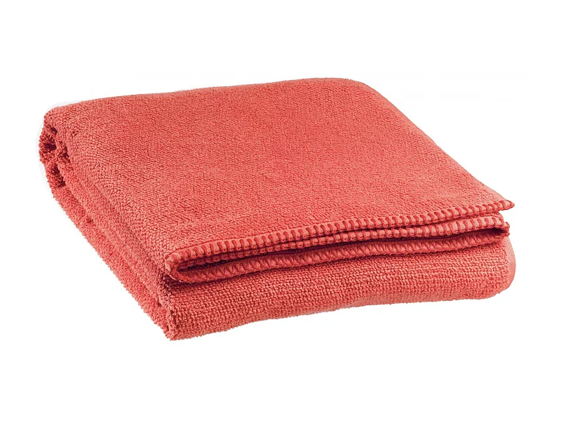 Drap de bain Bora corail 90 x 150 cm Vivaraise
