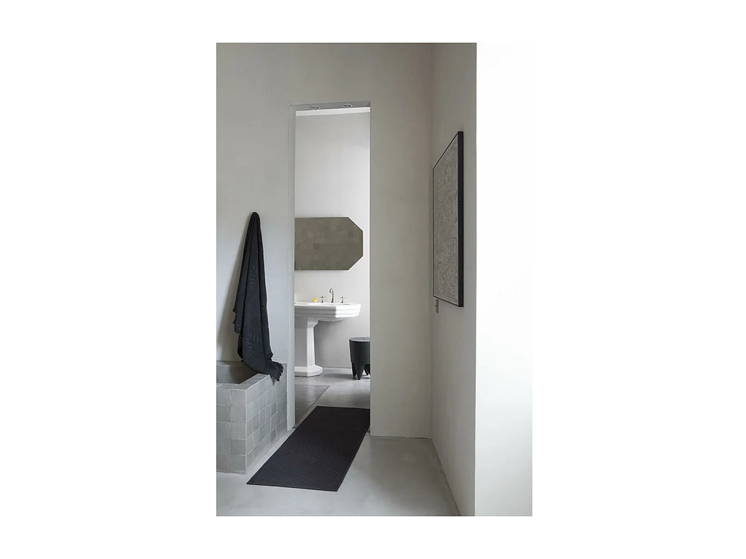 Drap de Douche Zoé carbone 70 x 140 cm Vivaraise