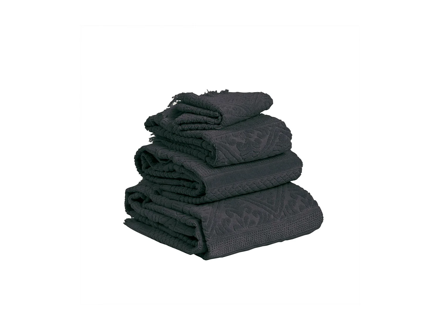 Drap de Douche Zoé carbone 70 x 140 cm Vivaraise