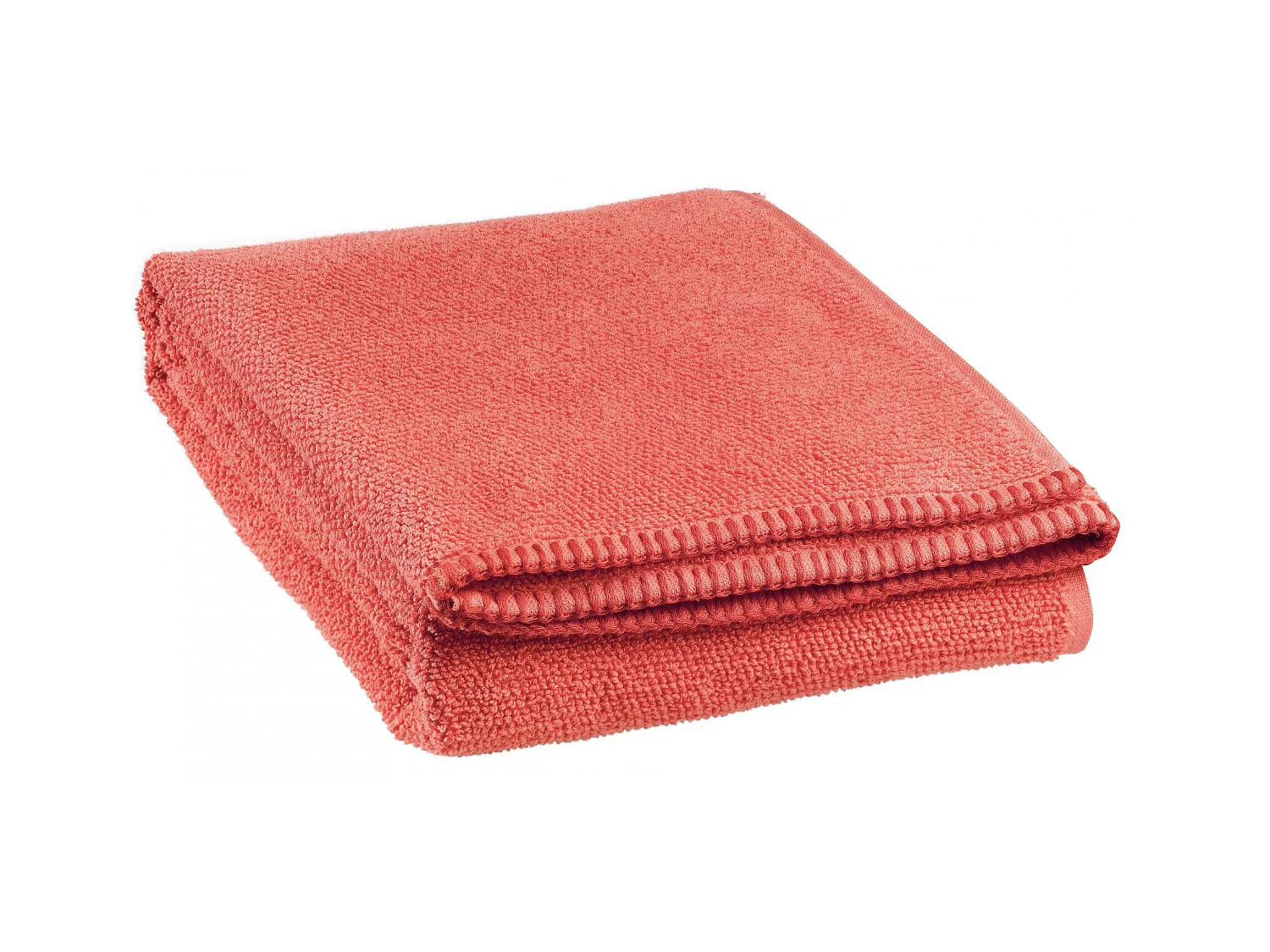 Drap de douche Bora corail 70 x 130 cm Vivaraise