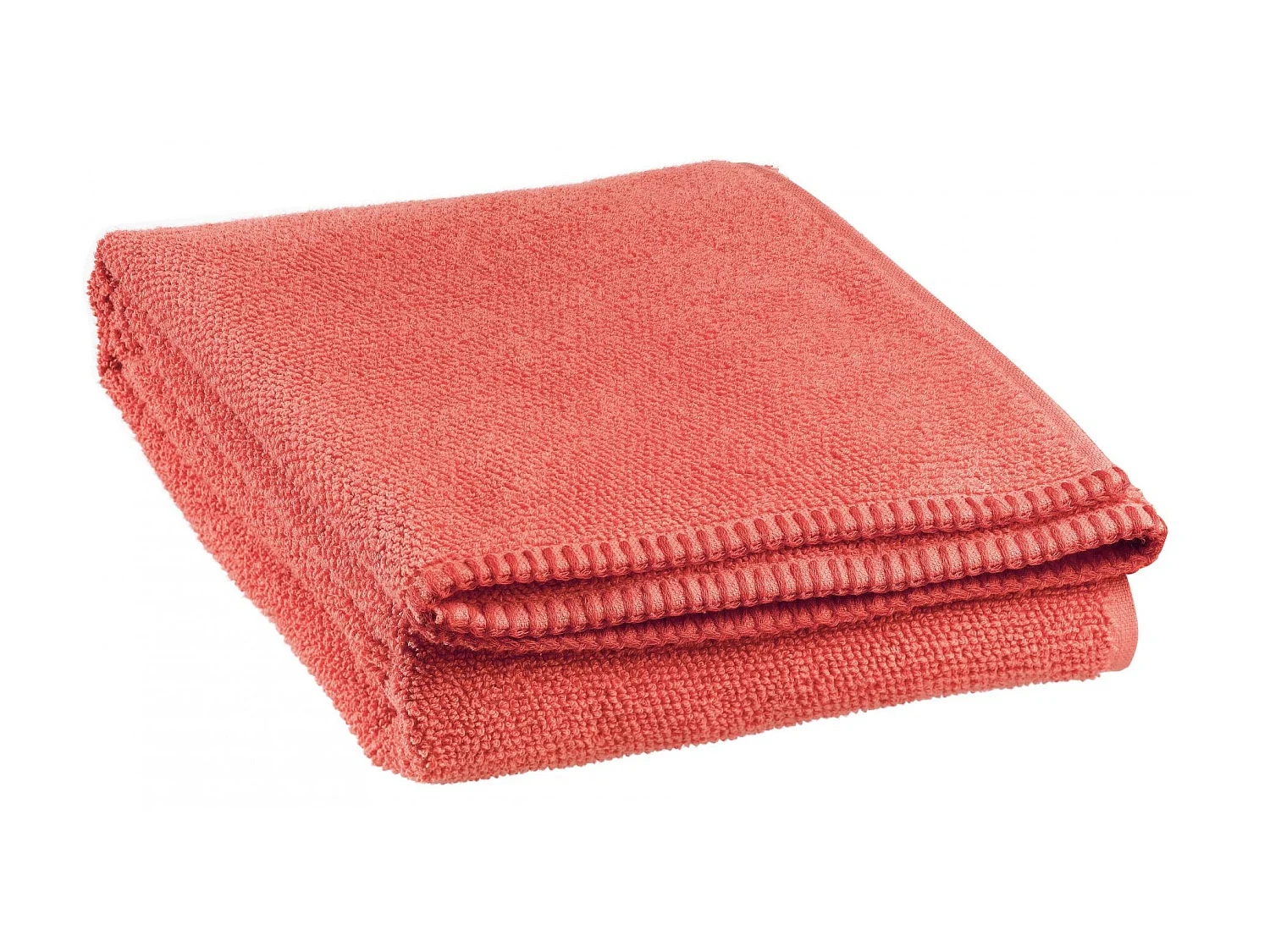 Drap de douche Bora corail 70 x 130 cm Vivaraise