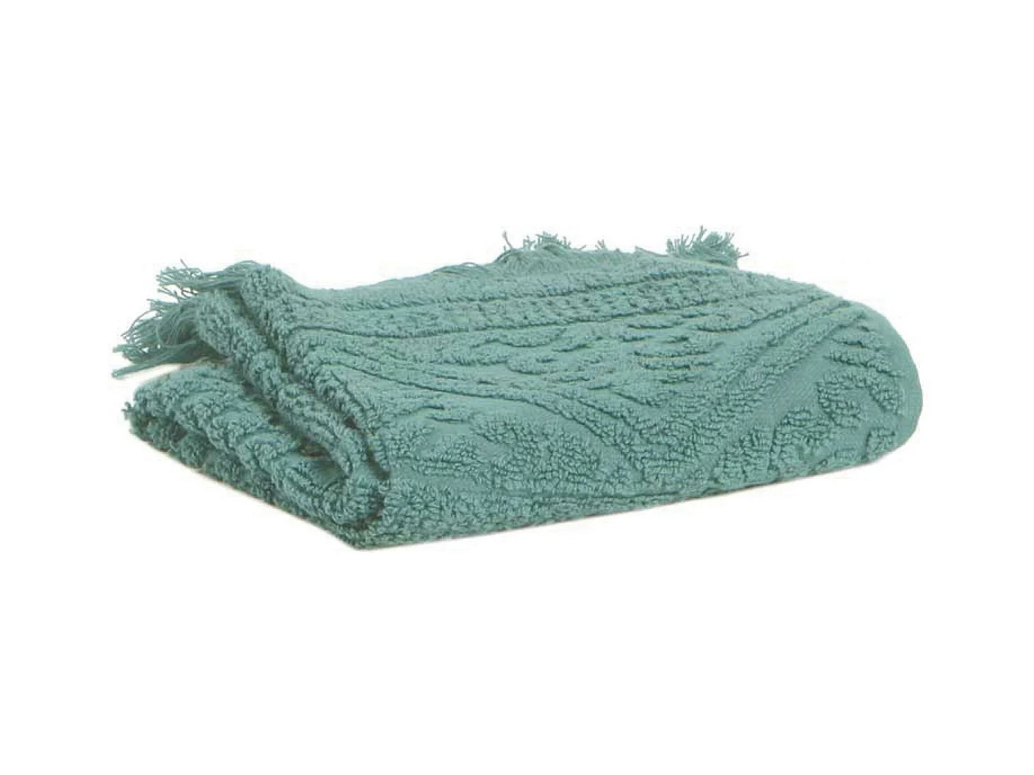 Drap de Bain Zoe vert de gris 100 x 180 cm Vivaraise