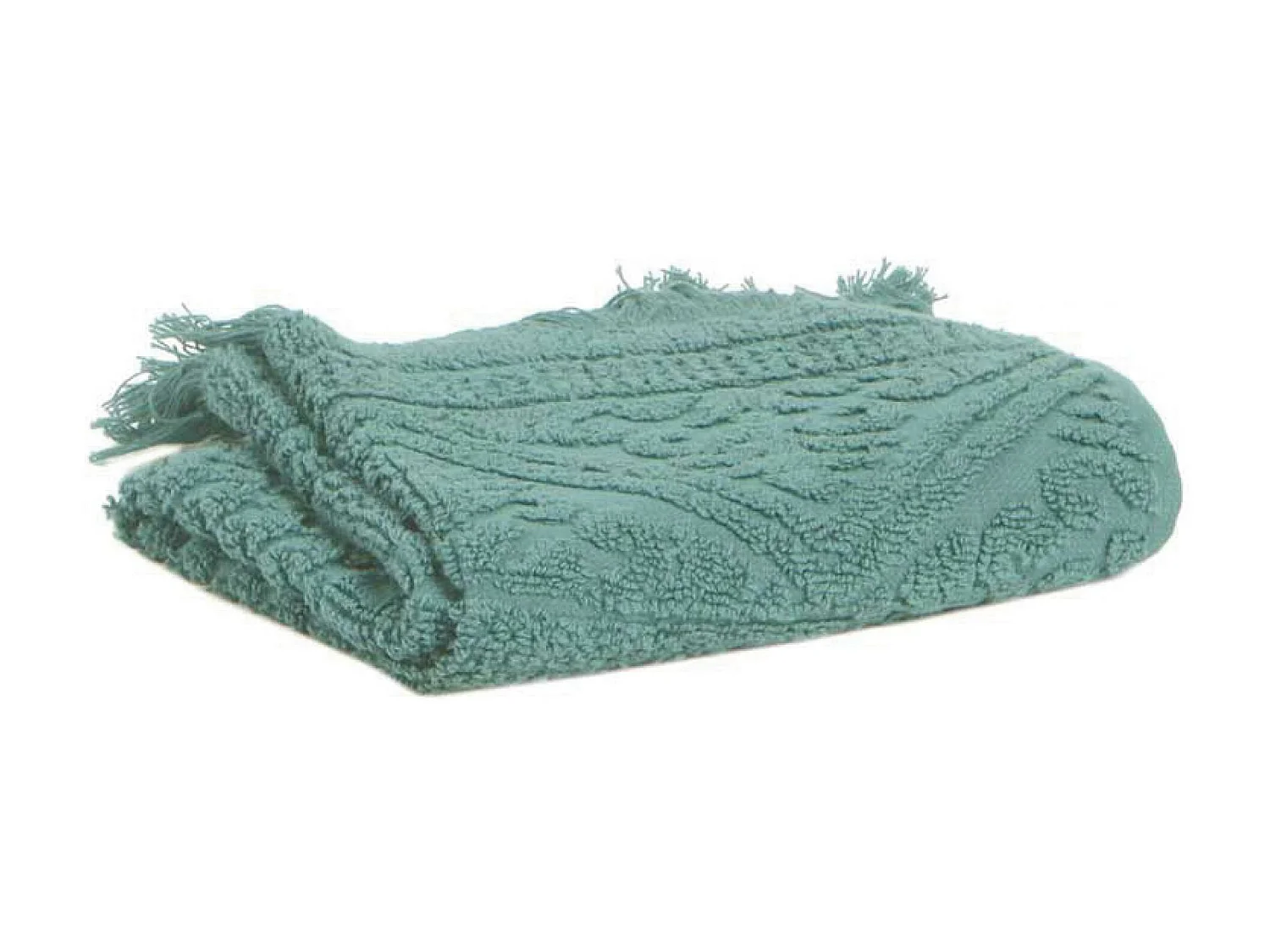 Drap de Bain Zoe vert de gris 100 x 180 cm Vivaraise