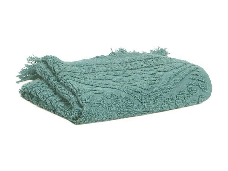 Drap de Bain Zoe vert de gris 100 x 180 cm Vivaraise