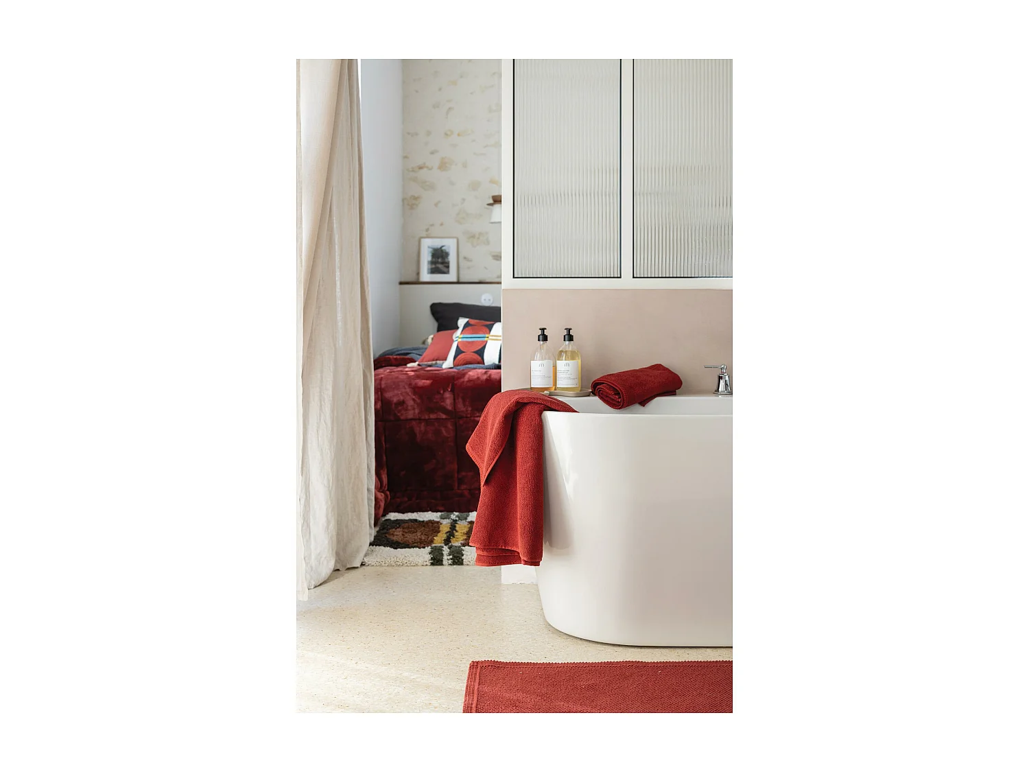 Bora Duschtuch Geranie 70 x 130 cm