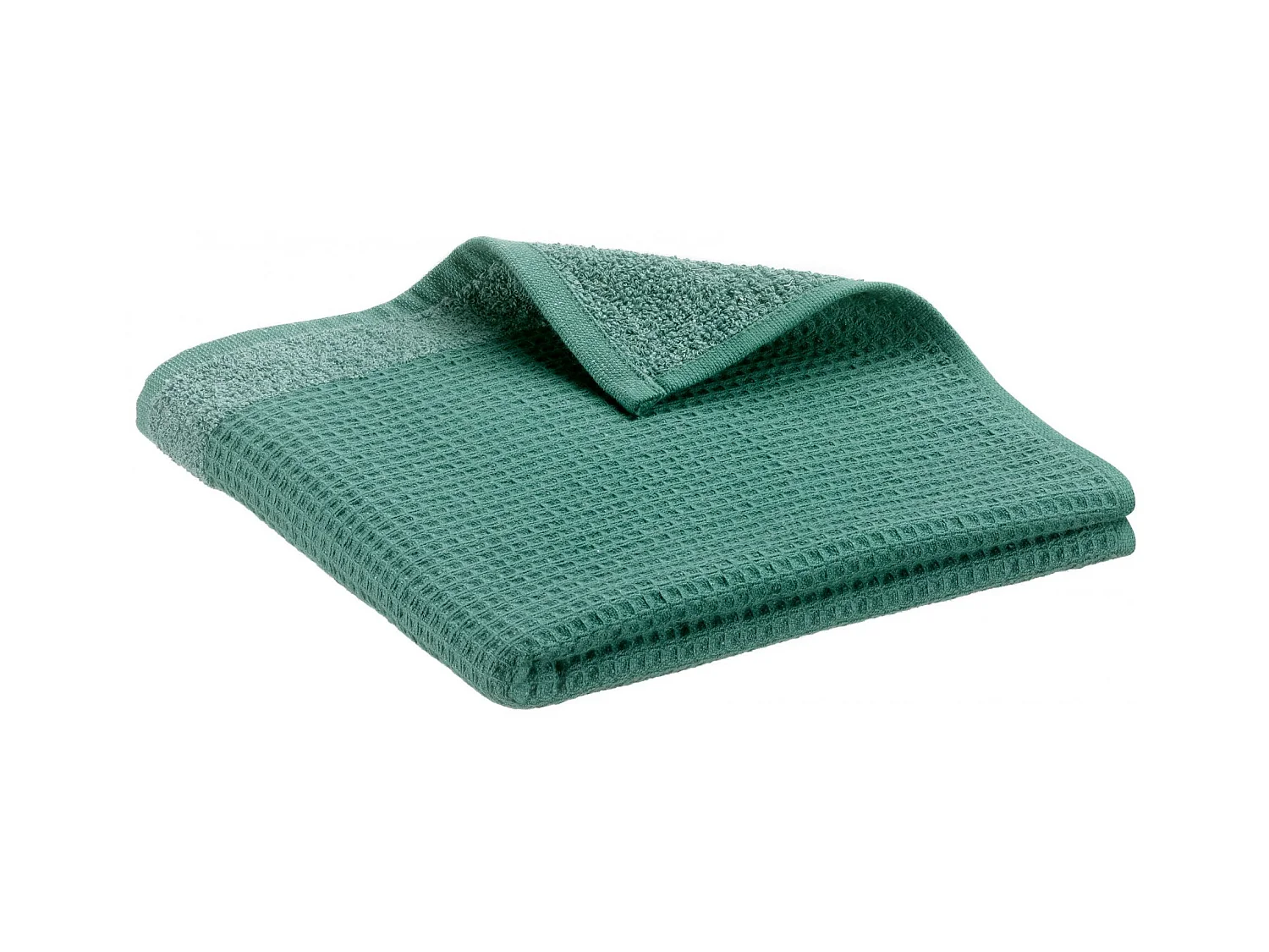 Drap de douche recyclé Abby emeraude 70 x 130 cm Vivaraise