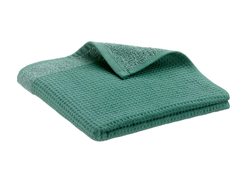 Drap de douche recyclé Abby emeraude 70 x 130 cm Vivaraise