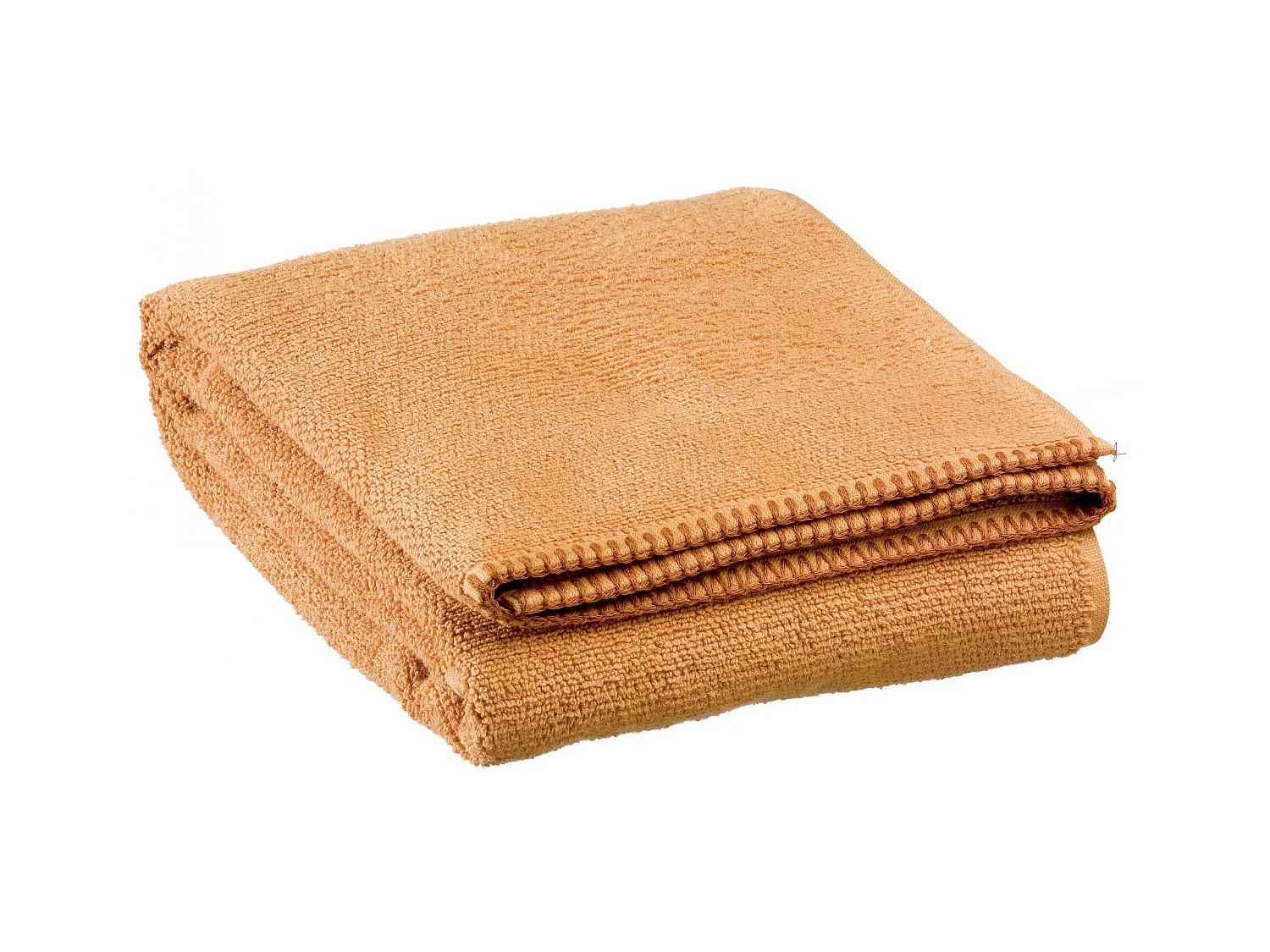 Drap de douche Bora moutarde 70 x 130 cm Vivaraise