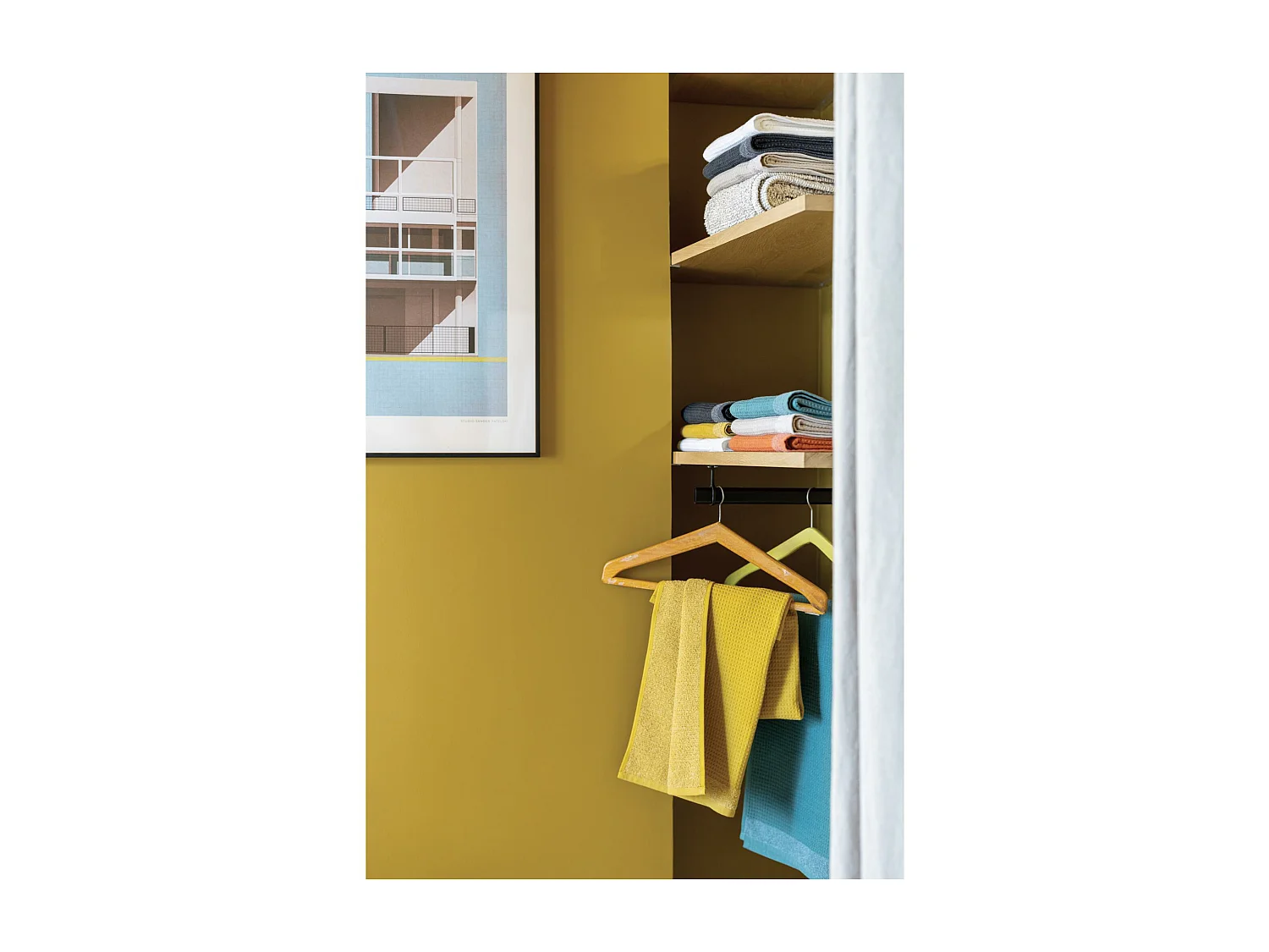 Drap de douche recyclé Abby naturel 70 x 130 cm Vivaraise