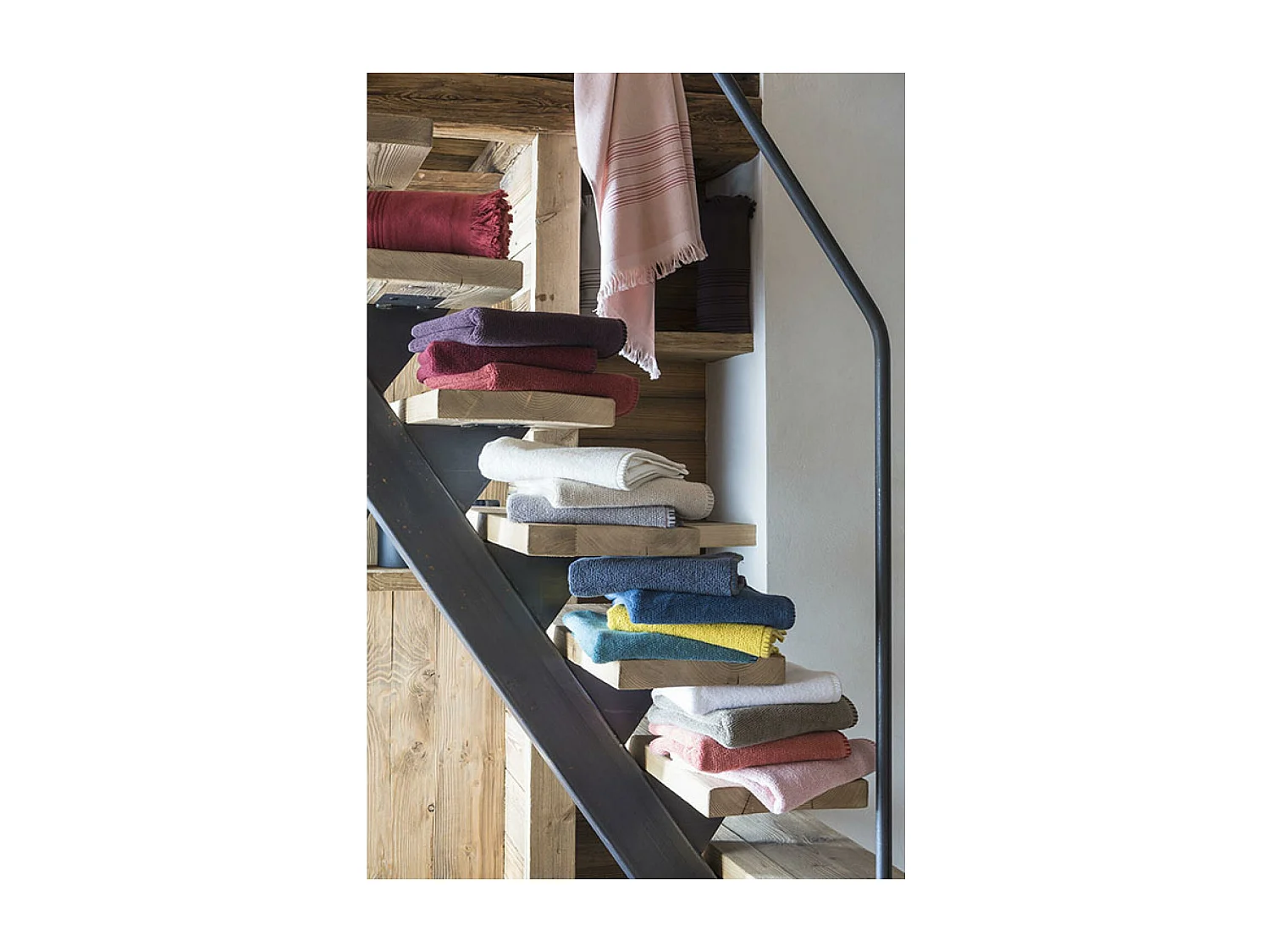 Drap de bain Bora perle 90 x 150 cm Vivaraise