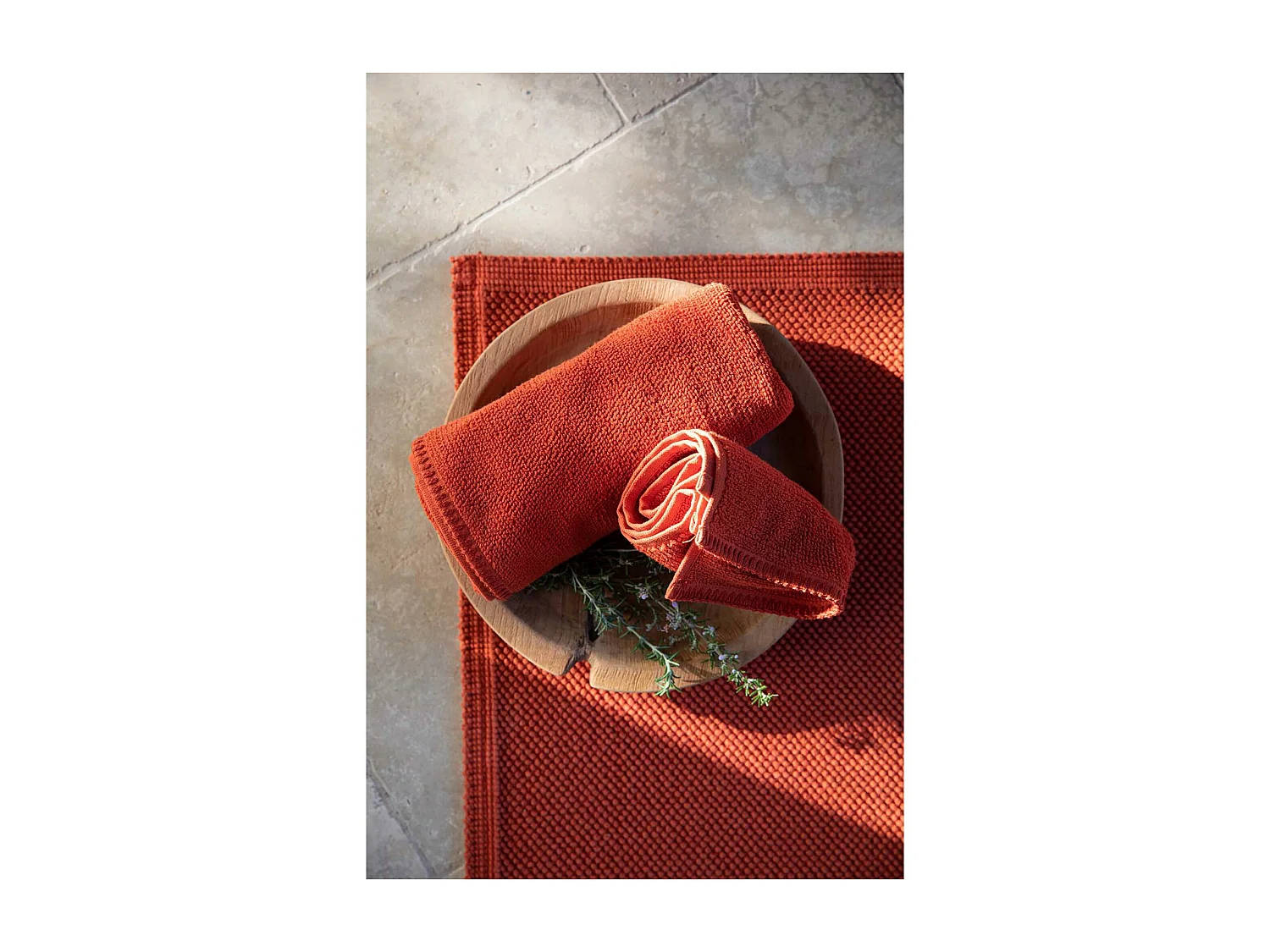 Drap de bain Bora rooibos 90 x 150 cm Vivaraise