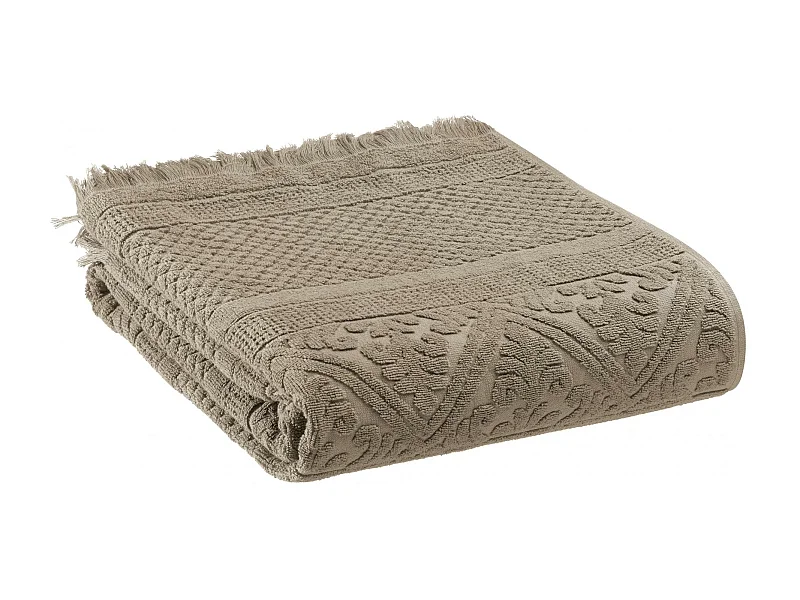 Drap de bain uni Zoe chamois 100 x 180 cm Vivaraise