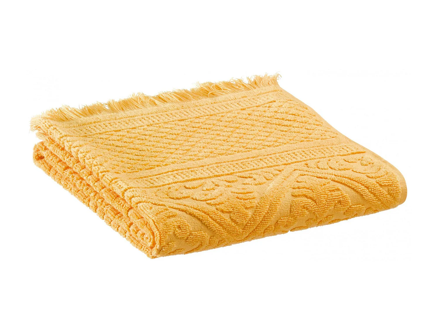 Drap de douche uni Zoe mimosa 70 x 140 cm Vivaraise