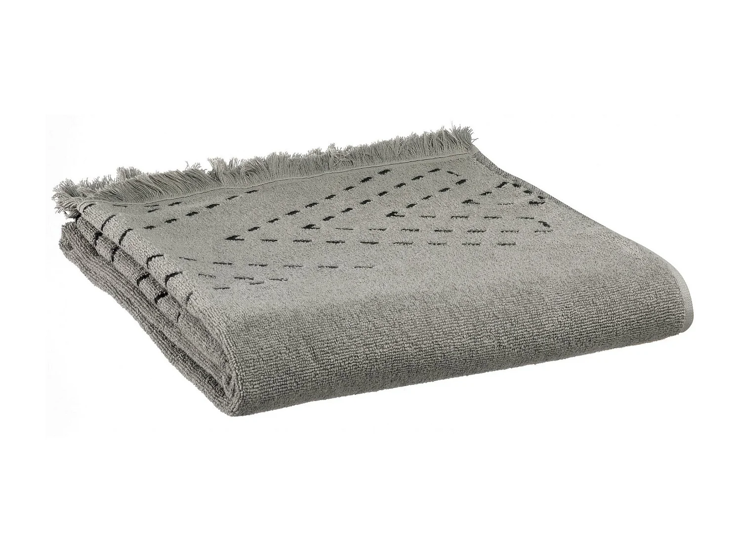 Drap de douche Julia gris 70 x 140 cm Vivaraise